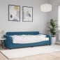 vidaXL Divano Letto con Materasso Blu 90x200 cm in Velluto vidaXL Divano Letto con Materasso Blu 90x200 cm in Velluto