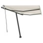 Tenda da Sole Retrattile Manuale con LED 300x250 cm Crema Tenda da Sole Retrattile Manuale con LED 300x250 cm Crema
