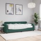 vidaXL Divano Letto con Materasso Verde Scuro 80x200 cm in Velluto vidaXL Divano Letto con Materasso Verde Scuro 80x200 cm in Velluto