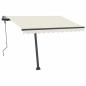 Tenda da Sole Retrattile Manuale con LED 300x250 cm Crema Tenda da Sole Retrattile Manuale con LED 300x250 cm Crema