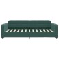 vidaXL Divano Letto con Materasso Verde Scuro 80x200 cm in Velluto vidaXL Divano Letto con Materasso Verde Scuro 80x200 cm in Velluto