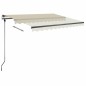 Tenda da Sole Retrattile Manuale con LED 300x250 cm Crema Tenda da Sole Retrattile Manuale con LED 300x250 cm Crema