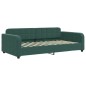 vidaXL Divano Letto con Materasso Verde Scuro 90x200 cm in Velluto