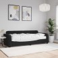 vidaXL Divano Letto con Materasso Nero 80x200 cm in Velluto vidaXL Divano Letto con Materasso Nero 80x200 cm in Velluto