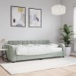 vidaXL Divano Letto con Materasso Grigio Chiaro 90x200 cm in Velluto vidaXL Divano Letto con Materasso Grigio Chiaro 90x200 cm in Velluto