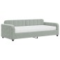 vidaXL Divano Letto con Materasso Grigio Chiaro 90x200 cm in Velluto vidaXL Divano Letto con Materasso Grigio Chiaro 90x200 cm in Velluto