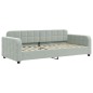 vidaXL Divano Letto con Materasso Grigio Chiaro 90x200 cm in Velluto vidaXL Divano Letto con Materasso Grigio Chiaro 90x200 cm in Velluto