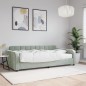 vidaXL Divano Letto con Materasso Grigio Chiaro 100x200 cm in Velluto vidaXL Divano Letto con Materasso Grigio Chiaro 100x200 cm in Velluto