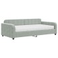 vidaXL Divano Letto con Materasso Grigio Chiaro 100x200 cm in Velluto vidaXL Divano Letto con Materasso Grigio Chiaro 100x200 cm in Velluto