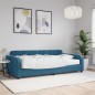 vidaXL Divano Letto con Materasso Blu 100x200 cm in Velluto vidaXL Divano Letto con Materasso Blu 100x200 cm in Velluto