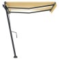 vidaXL Tenda da Sole Manuale con LED 300x250 cm Gialla e Bianca vidaXL Tenda da Sole Manuale con LED 300x250 cm Gialla e Bianca