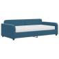 vidaXL Divano Letto con Materasso Blu 100x200 cm in Velluto vidaXL Divano Letto con Materasso Blu 100x200 cm in Velluto