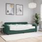 vidaXL Divano Letto con Materasso Verde Scuro 100x200 cm in Velluto vidaXL Divano Letto con Materasso Verde Scuro 100x200 cm in Velluto