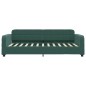 vidaXL Divano Letto con Materasso Verde Scuro 100x200 cm in Velluto vidaXL Divano Letto con Materasso Verde Scuro 100x200 cm in Velluto
