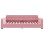 vidaXL Divano Letto con Materasso Rosa 100x200 cm in Velluto vidaXL Divano Letto con Materasso Rosa 100x200 cm in Velluto