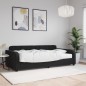 vidaXL Divano Letto con Materasso Nero 100x200 cm in Velluto vidaXL Divano Letto con Materasso Nero 100x200 cm in Velluto