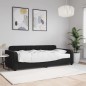 vidaXL Divano Letto con Materasso Nero 90x190 cm in Velluto vidaXL Divano Letto con Materasso Nero 90x190 cm in Velluto