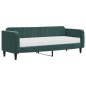 vidaXL Divano Letto con Materasso Verde Scuro 80x200 cm in Velluto