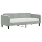 vidaXL Divano Letto con Materasso Grigio Chiaro 90x200 cm in Velluto