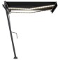 Tenda da Sole Retrattile Manuale con LED 300x250 cm Antracite Tenda da Sole Retrattile Manuale con LED 300x250 cm Antracite