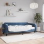 vidaXL Divano Letto con Materasso Blu 90x200 cm in Velluto vidaXL Divano Letto con Materasso Blu 90x200 cm in Velluto