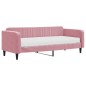 vidaXL Divano Letto con Materasso Rosa 90x200 cm in Velluto