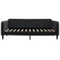 vidaXL Divano Letto con Materasso Nero 100x200 cm in Velluto vidaXL Divano Letto con Materasso Nero 100x200 cm in Velluto