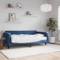 vidaXL Divano Letto con Materasso Blu 100x200 cm in Velluto vidaXL Divano Letto con Materasso Blu 100x200 cm in Velluto