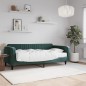 vidaXL Divano Letto con Materasso Verde Scuro 100x200 cm in Velluto vidaXL Divano Letto con Materasso Verde Scuro 100x200 cm in Velluto