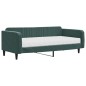 vidaXL Divano Letto con Materasso Verde Scuro 100x200 cm in Velluto vidaXL Divano Letto con Materasso Verde Scuro 100x200 cm in Velluto