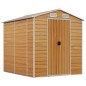 vidaXL Capanno Giardino Marrone Chiaro 191x215x198cm Acciaio Zincato vidaXL Capanno Giardino Marrone Chiaro 191x215x198cm Acciaio Zincato