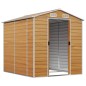 vidaXL Capanno Giardino Marrone Chiaro 191x215x198cm Acciaio Zincato vidaXL Capanno Giardino Marrone Chiaro 191x215x198cm Acciaio Zincato