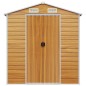 vidaXL Capanno Giardino Marrone Chiaro 191x215x198cm Acciaio Zincato vidaXL Capanno Giardino Marrone Chiaro 191x215x198cm Acciaio Zincato