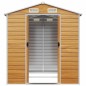 vidaXL Capanno Giardino Marrone Chiaro 191x215x198cm Acciaio Zincato vidaXL Capanno Giardino Marrone Chiaro 191x215x198cm Acciaio Zincato