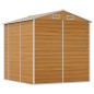 vidaXL Capanno Giardino Marrone Chiaro 191x215x198cm Acciaio Zincato vidaXL Capanno Giardino Marrone Chiaro 191x215x198cm Acciaio Zincato