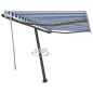 Tenda da Sole Automatica Autoportante 300x250 cm Blu e Bianca Tenda da Sole Automatica Autoportante 300x250 cm Blu e Bianca