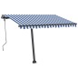 Tenda da Sole Automatica Autoportante 300x250 cm Blu e Bianca Tenda da Sole Automatica Autoportante 300x250 cm Blu e Bianca