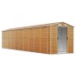 vidaXL Capanno Giardino Marrone Chiaro 191x895x198cm Acciaio Zincato