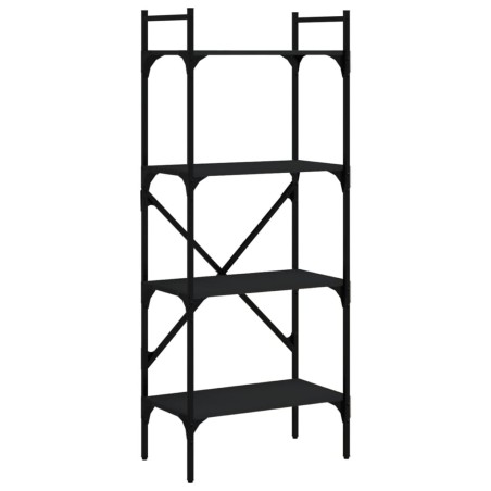 vidaXL Libreria 4 Ripiani Nera 56x31,5x138,5 cm Legno Multistrato