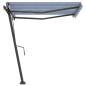 Tenda da Sole Automatica Autoportante 300x250 cm Blu e Bianca Tenda da Sole Automatica Autoportante 300x250 cm Blu e Bianca