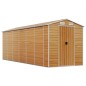 vidaXL Capanno Giardino Marrone Chiaro 191x555x198cm Acciaio Zincato vidaXL Capanno Giardino Marrone Chiaro 191x555x198cm Acciaio Zincato