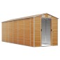 vidaXL Capanno Giardino Marrone Chiaro 191x555x198cm Acciaio Zincato vidaXL Capanno Giardino Marrone Chiaro 191x555x198cm Acciaio Zincato