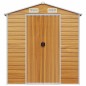 vidaXL Capanno Giardino Marrone Chiaro 191x555x198cm Acciaio Zincato vidaXL Capanno Giardino Marrone Chiaro 191x555x198cm Acciaio Zincato