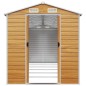 vidaXL Capanno Giardino Marrone Chiaro 191x555x198cm Acciaio Zincato vidaXL Capanno Giardino Marrone Chiaro 191x555x198cm Acciaio Zincato
