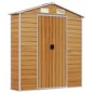 vidaXL Capanno Giardino Marrone Chiaro 191x555x198cm Acciaio Zincato vidaXL Capanno Giardino Marrone Chiaro 191x555x198cm Acciaio Zincato