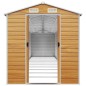 vidaXL Capanno Giardino Marrone Chiaro 191x980x198cm Acciaio Zincato vidaXL Capanno Giardino Marrone Chiaro 191x980x198cm Acciaio Zincato