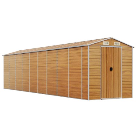vidaXL Capanno Giardino Marrone Chiaro 191x810x198cm Acciaio Zincato