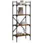 vidaXL Libreria Rovere Fumo 4 Ripiani 56x31,5x138,5 cm Multistrato vidaXL Libreria Rovere Fumo 4 Ripiani 56x31,5x138,5 cm Multistrato