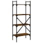 vidaXL Libreria Rovere Fumo 4 Ripiani 56x31,5x138,5 cm Multistrato vidaXL Libreria Rovere Fumo 4 Ripiani 56x31,5x138,5 cm Multistrato