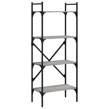vidaXL Libreria Grigio Sonoma 4 Ripiani 56x31,5x138,5 cm Multistrato